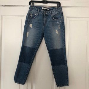 NWT 💙 Lovers + Friends distressed patch jeans